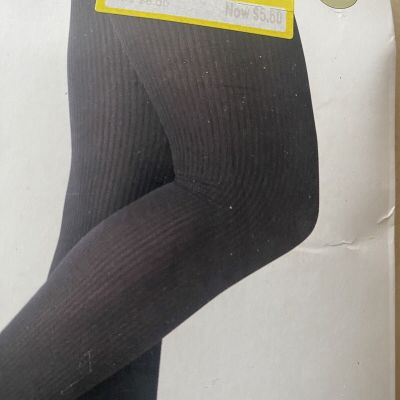 BEAUTIFUL SEXY WOMEN OPAQUE TIGHTS LOT 2 EBONY COLOR -SIZE M/L BRAND ~A NEW DAY